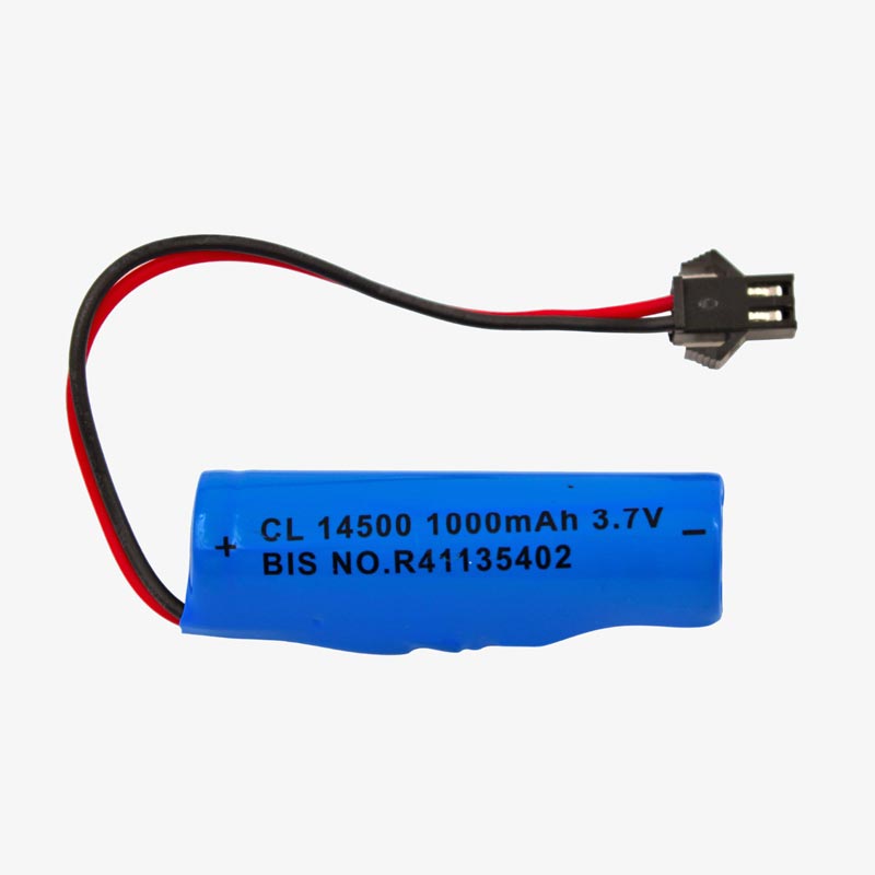 1000mAh 3.7V 14500 Li-ion Battery with BMS and JST Connector - Image 3