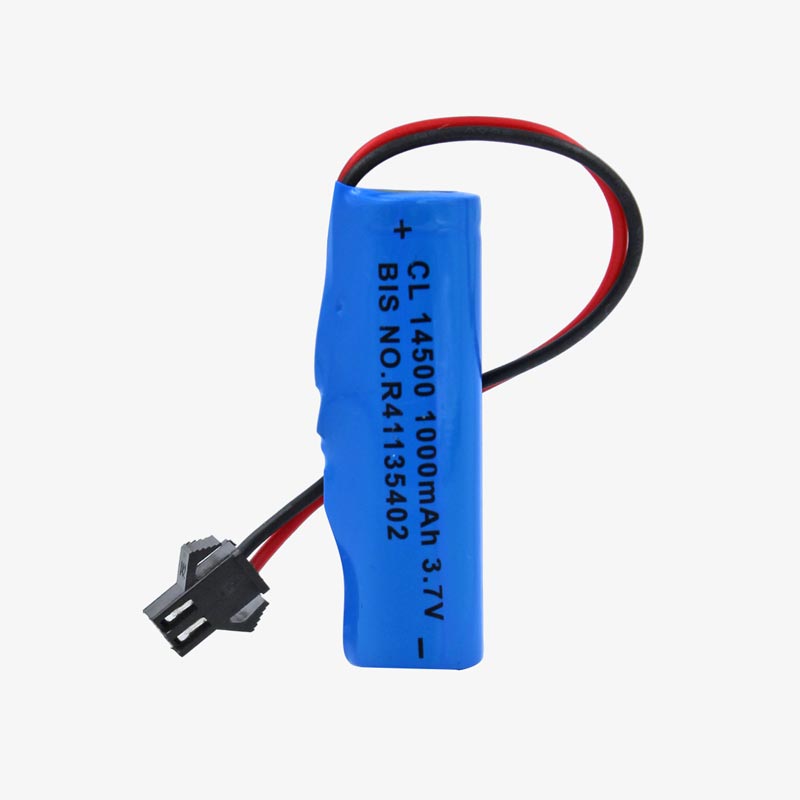 1000mAh 3.7V 14500 Li-ion Battery with BMS and JST Connector - Image 2