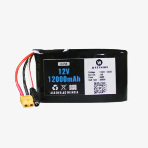 WATTNINE® 12.8V 12Ah Lithium Iron Phosphate (LiFePo4) Battery Pack with Warranty