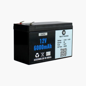 WATTNINE® 12.8V 6Ah Lithium(LiFePo4) Battery Pack with 3 Year Warranty