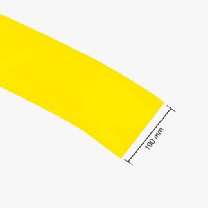 190mm PVC Heat Shrink Sleeve for Lithium Battery Pack - 1 Meter (Yellow)