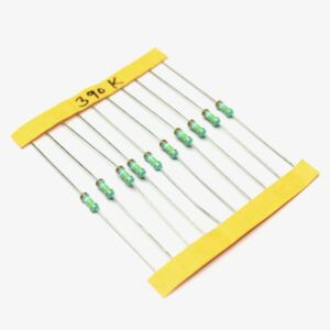 390K ohm, 1/4 Watt Resistor with 5% tolerance (Pack of 10)