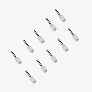 0.5 sqmm Insulated Terminal Ferrule End Lug (Pack of 10) Crimp Wire Lugs/End Sealing Lugs/Crimp Connectors/Tubular Lugs