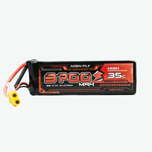 HIGH FLY 11.1V 3700mAh 3S 35C Lithium-Polymer Rechargeable Battery - Image 2