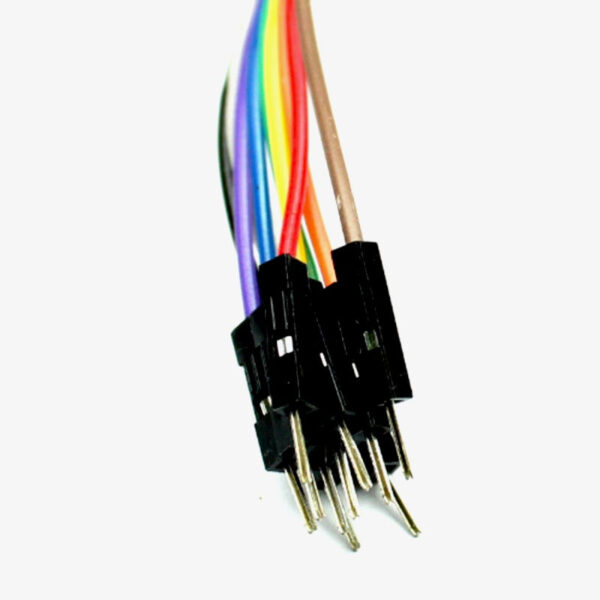Male Jumper Wires with Alligator Clips (20 cm) - 10pcs Crocodile Dupont Male Connector - Image 3