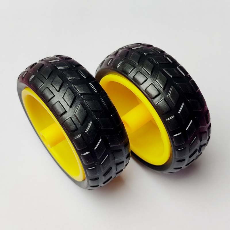 Robot Wheel 65mm for DC Geared Motor (Pack of 2) - Image 2
