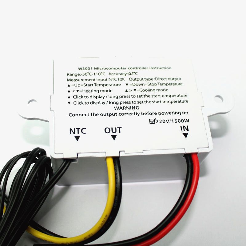 XH-W3001 AC 220V 1500W Digital Microcomputer Thermostat Switch - Image 3